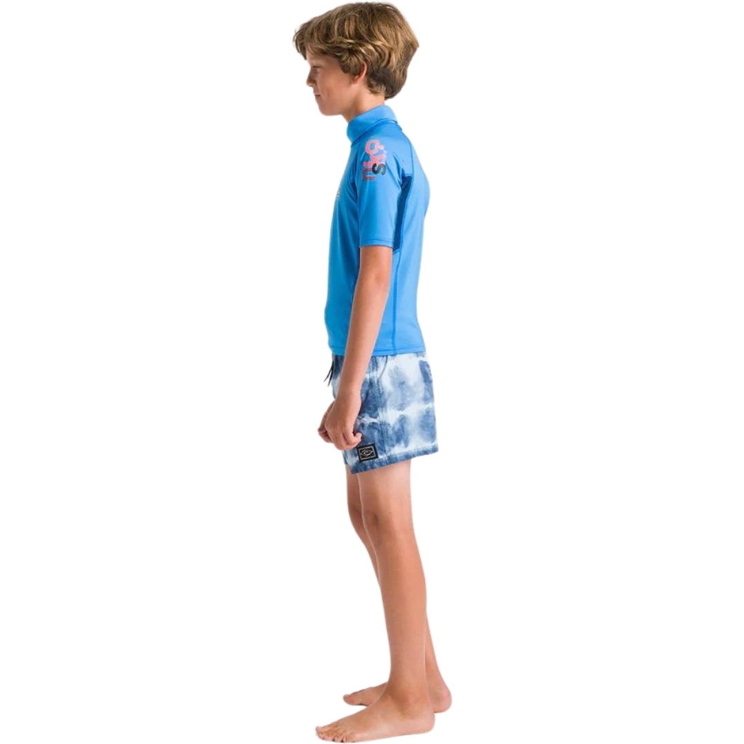 2026 C-Skins Enfants NuWave X Short Sleeve Lycra Vest C-NLYSSJ - Cyan / Slate / Multi